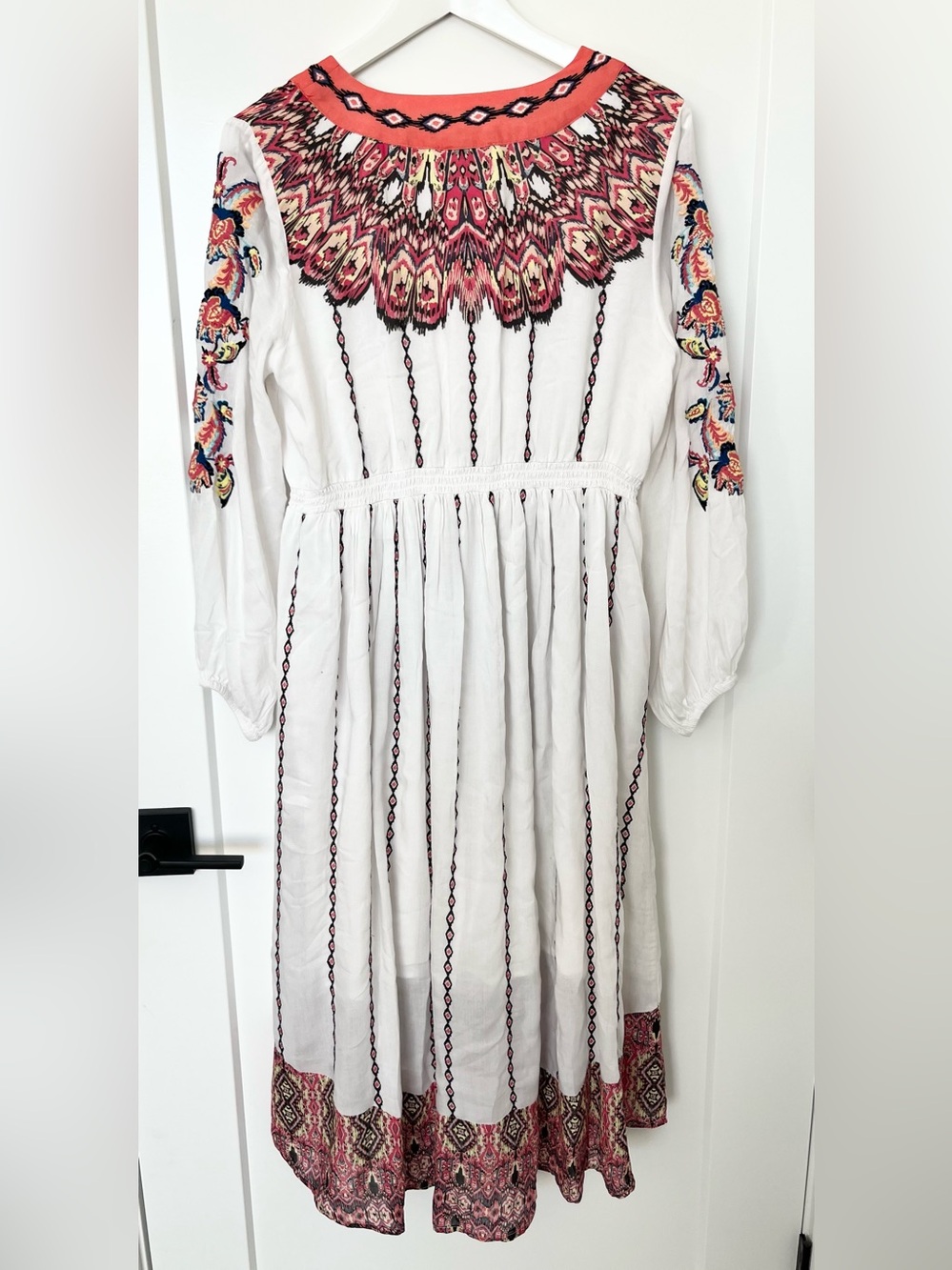Sundance Catalog Embroidered High Low Amrita Story Dress Boho White Petite Small - Picture 5 of 15